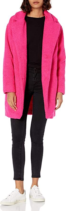 Amazon Essentials Women's Teddy Bear Fleece Oversized-Fit Lapel Jacket (Previously Daily Ritual) | Amazon (US)