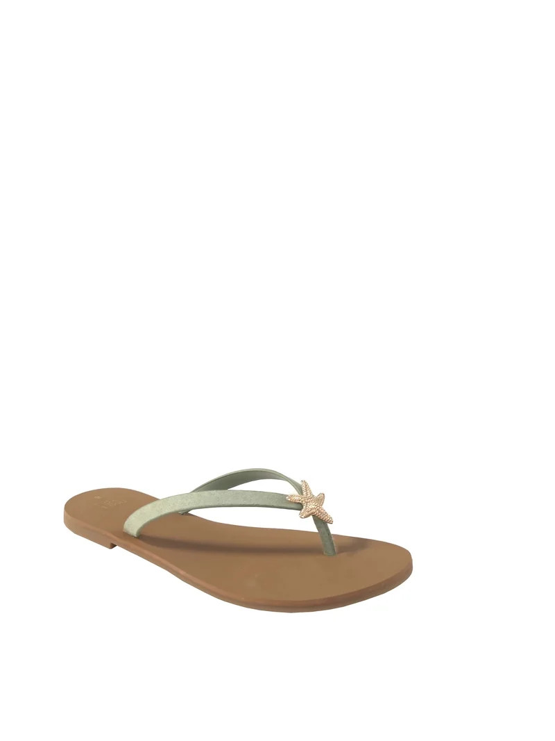 Time and Tru Women's Ornament Thong Sandals - Walmart.com | Walmart (US)