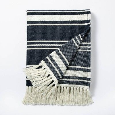 Woven Throw Blanket Navy - Threshold™ designed with Studio McGee | Target