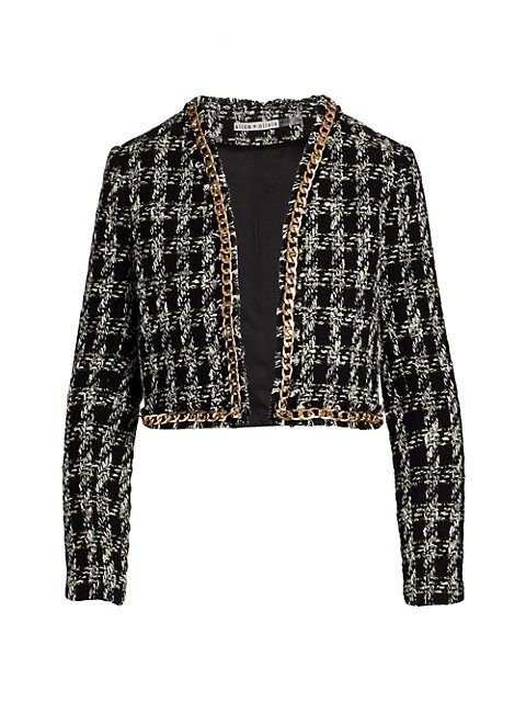 Zeta Cropped Chain-Trim Jacket | Saks Fifth Avenue