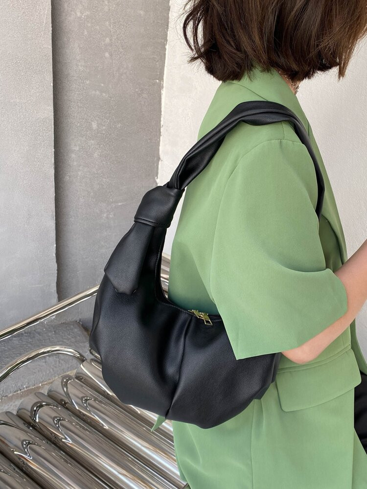 Ruched Hobo Bag | SHEIN