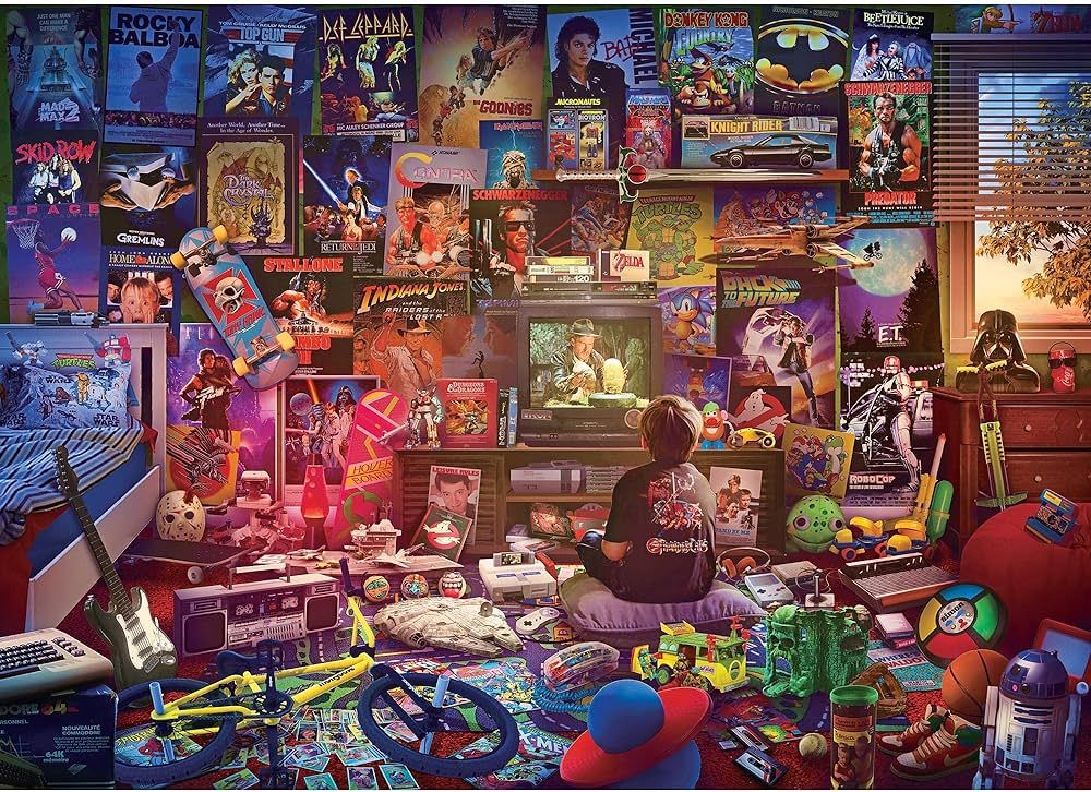 an Afternoon in The 80s Retro 1000-Piece Jigsaw Puzzle by Rachid Lotf | Brain Teaser Activity for... | Amazon (US)