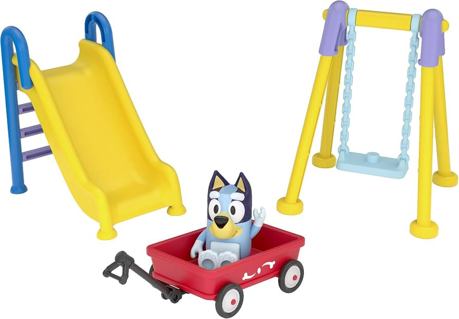 Bluey Park Playset 2.5" Figure, Wagon, Swing Set, and Slide | Amazon (US)