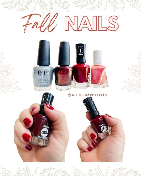 Fall nails, fall nail colors, fall polish, nails, fall colors, allthehappyfeels

#LTKbeauty #LTKfindsunder50 #LTKSeasonal