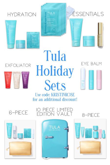 Tula Holiday Gift Sets

(Use my code: KristinRose for an additional discount) 
+ a free gift worth $44 with any purchase! 
