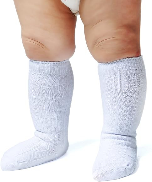 EPEIUS Unisex-Baby Seamless Ribbed/Cable Knit Knee High Socks (Pack of 3/6) | Amazon (US)