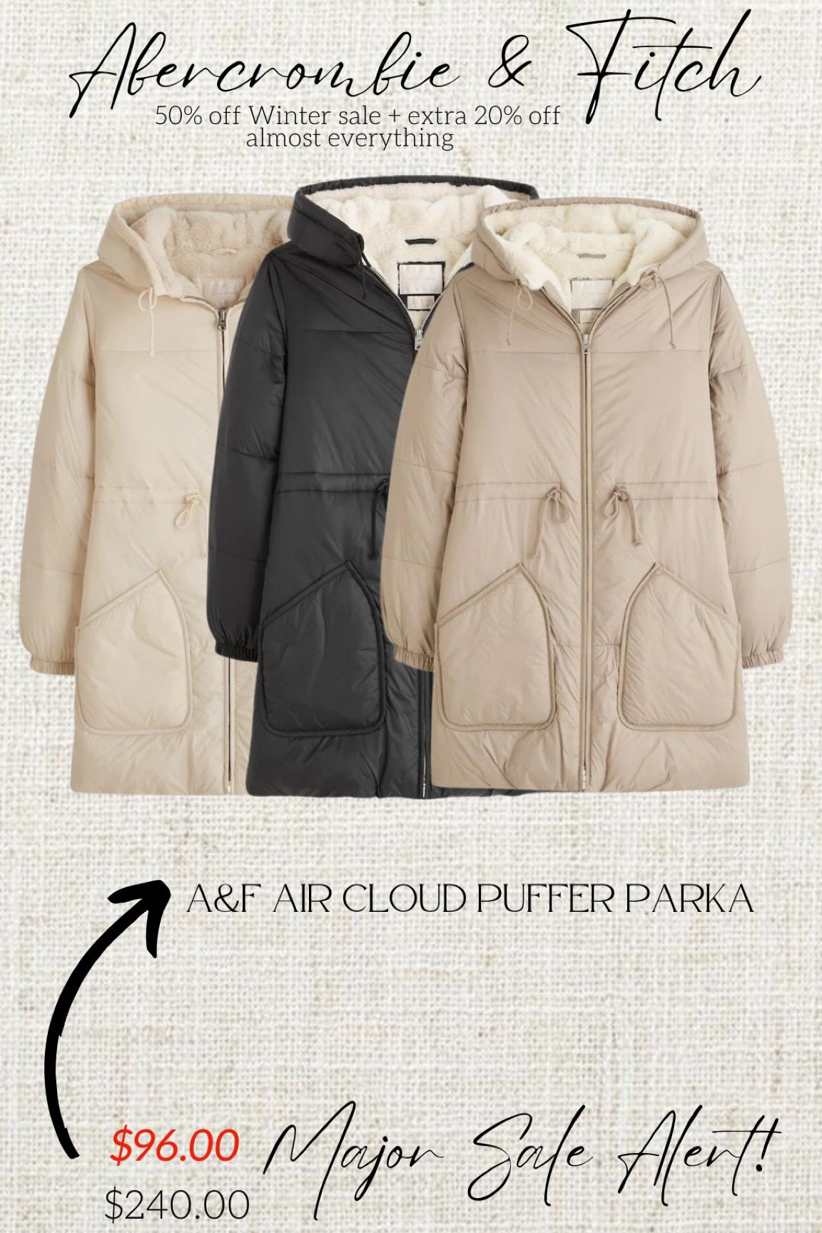 Abercrombie, Abercrombie sale, winter sale, Abercrombie parka, parka, women’s parka, puffer coat, women’s puffer, puffer parka, women’s coats, women’s neutral coat, Abercrombie style, Abercrombie women’s, Sherpa parka, Sherpa puffer, waterproof parka

#LTKsalealert #LTKstyletip #LTKunder100