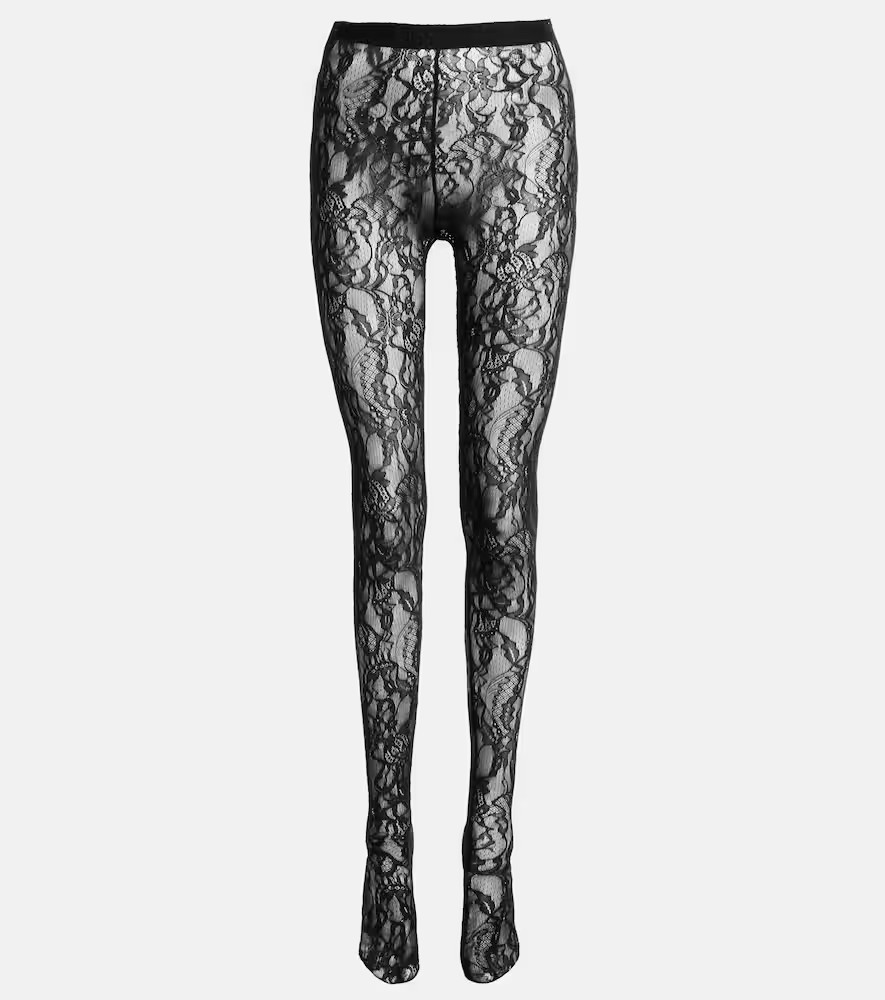 Wardrobe.NYC Floral lace tights | Mytheresa (US/CA)