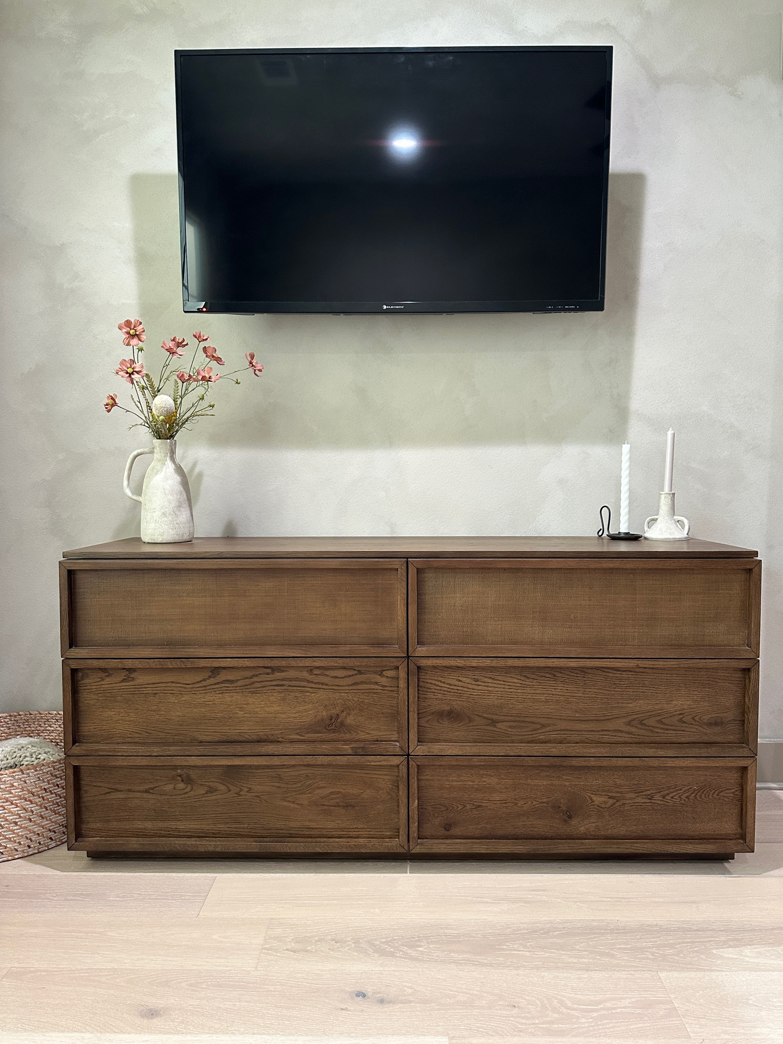 6 drawer Hudson dresser in the color Medium Oak from Wayfair! We are absolutely obsessed with it, just need to finish styling it. It also comes in a 3 piece set with matching nightstands. 🏡🥰

#LTKHome