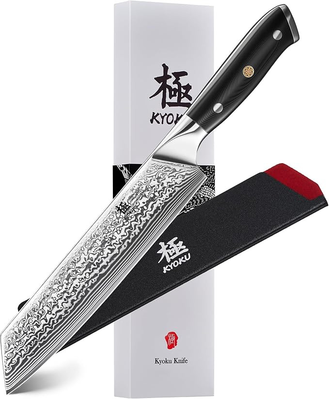 KYOKU Kiritsuke Chef Knife 8.5" - Shogun Series - Japanese Style VG10 Steel Core Forged Damascus ... | Amazon (US)