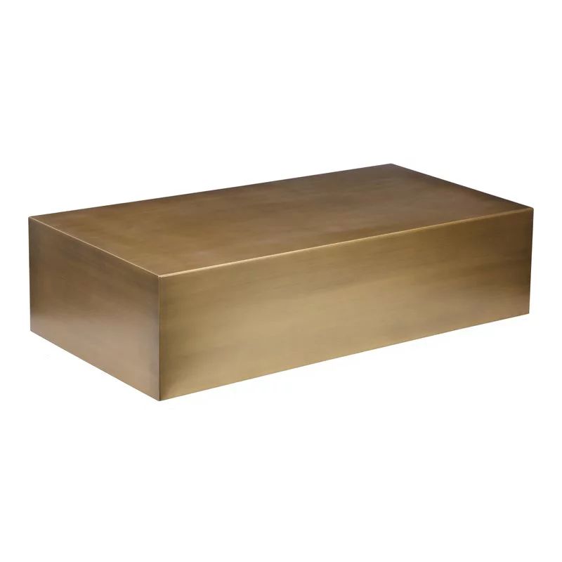 American Home Classic Spencer Rectangular Metal Coffee Table in Brushed Brass | Walmart (US)