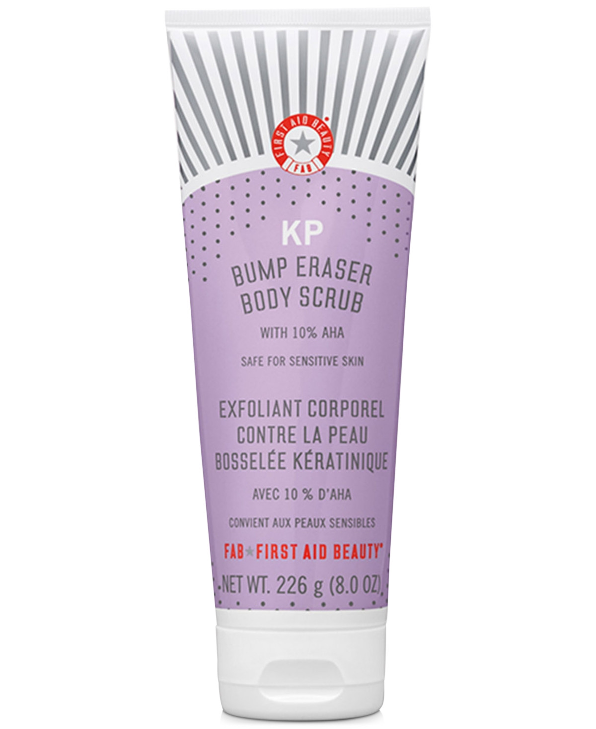 First Aid Beauty Kp Bump Eraser Body Scrub with 10% Aha â Body Exfoliant for Keratosis Pilaris, 8.0 oz. | Macy's