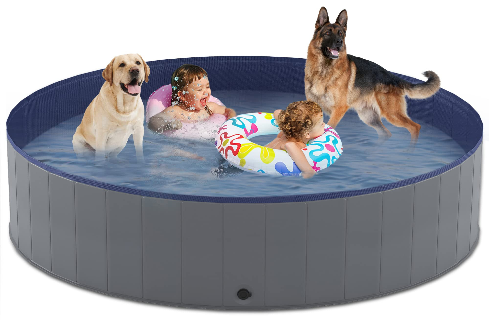 Niubya Foldable Dog Pool, Collapsible Hard Plastic Dog Swimming Pool, Portable Bath Tub for Pets ... | Amazon (US)