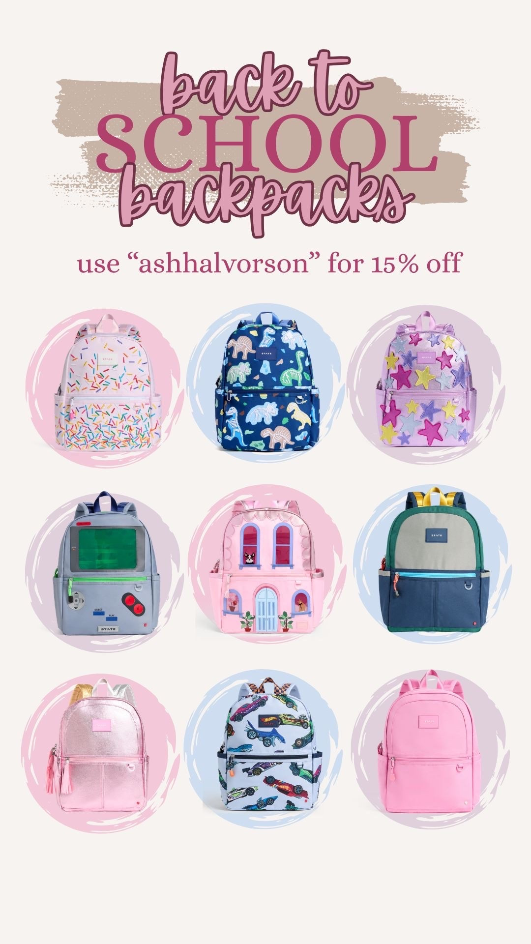 STATE backpacks 🎒 use my code ashhalvorson for 15% off!

#LTKKids #LTKmomlife #LTKmorningroutine #LTKHome