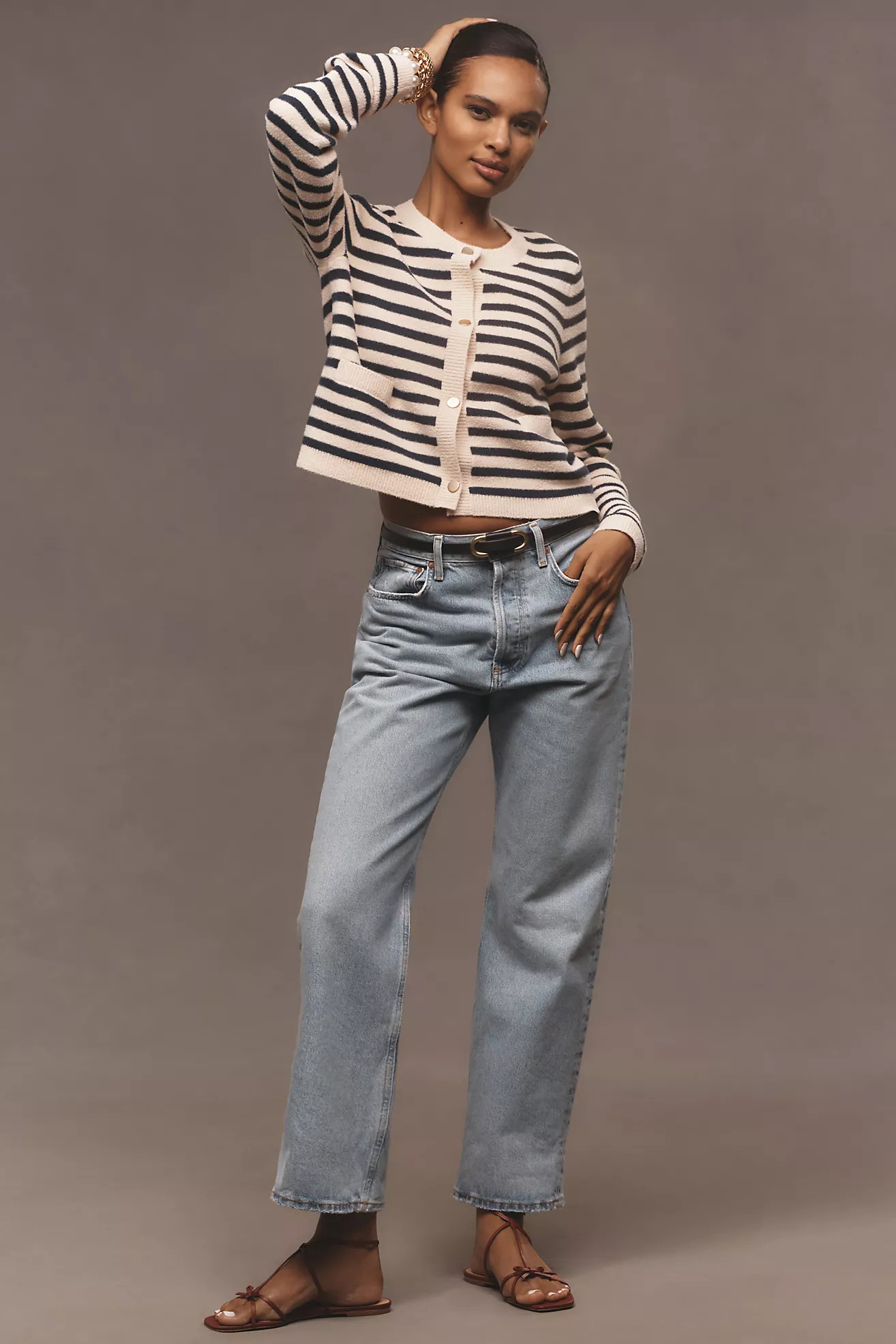 Pilcro Baggy Slim Boyfriend High-Rise Relaxed Jeans | Anthropologie (US)