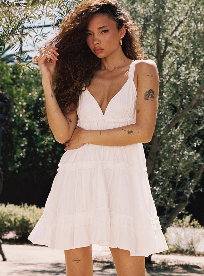 Romeo Mini Dress White | Princess Polly US