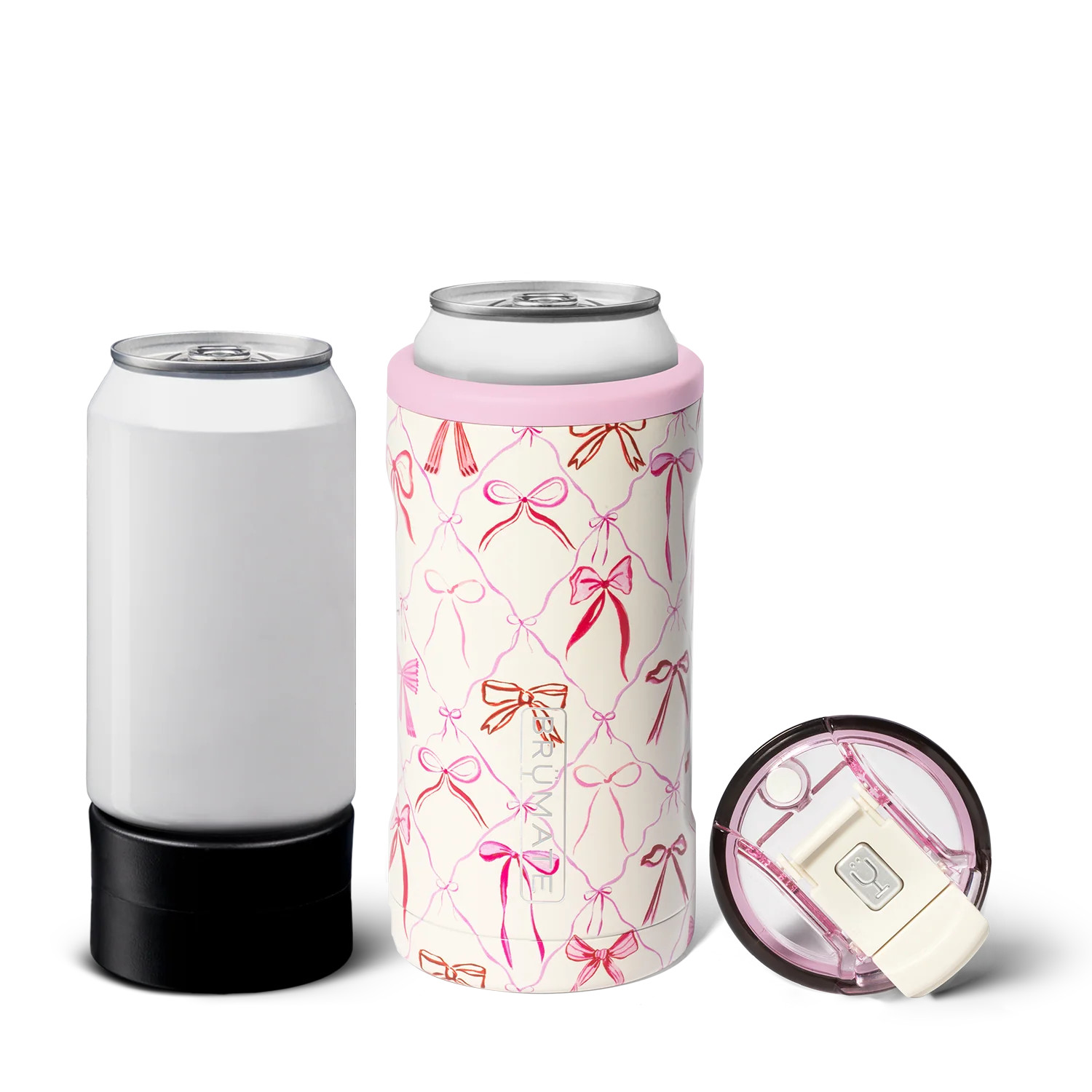 Hopsulator Trio | Pink Bow Can Cooler | BrüMate | Brumate