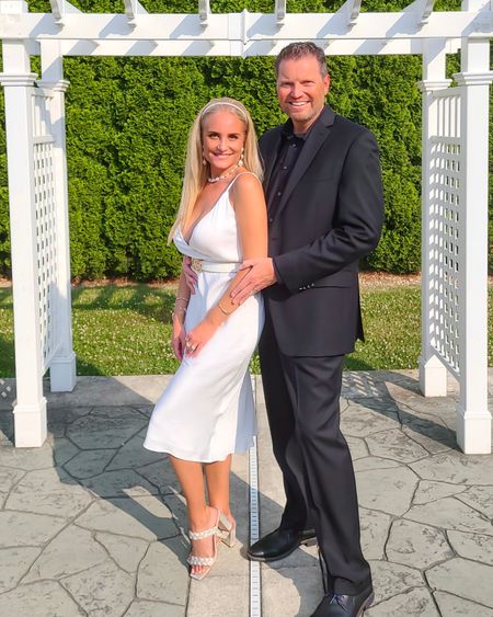 Wore this gorgeous white silk dress to a black and white wedding. Also linked similar white dresses. And how pretty are these gold braided sandals? So in love with them! 

#LTKshoecrush #LTKstyletip #LTKwedding