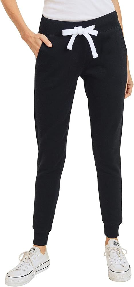 Women's Ultra Soft Fleece Basic Midweight Casual Solid Jogger Pants | Amazon (US)