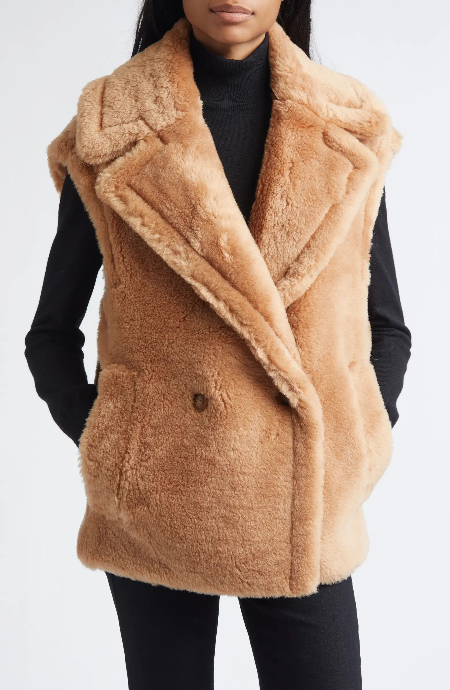 Clary Oversize Double Breasted Wool Vest | Nordstrom