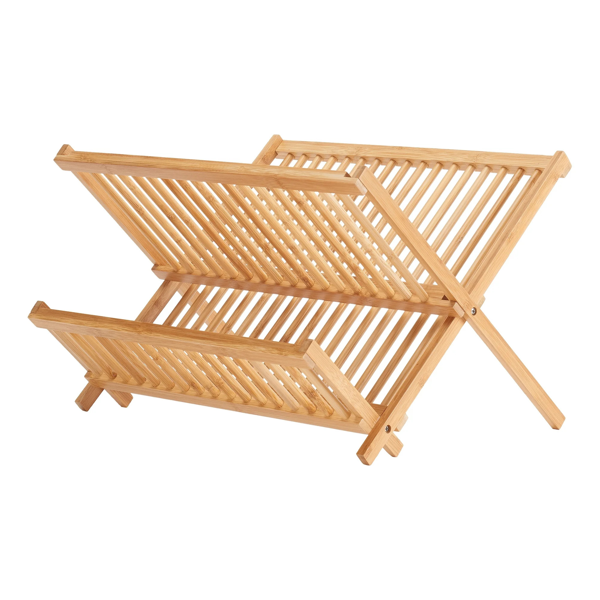 Better Homes & Gardens Bamboo Kitchen Dish Drying Rack | Walmart (US)