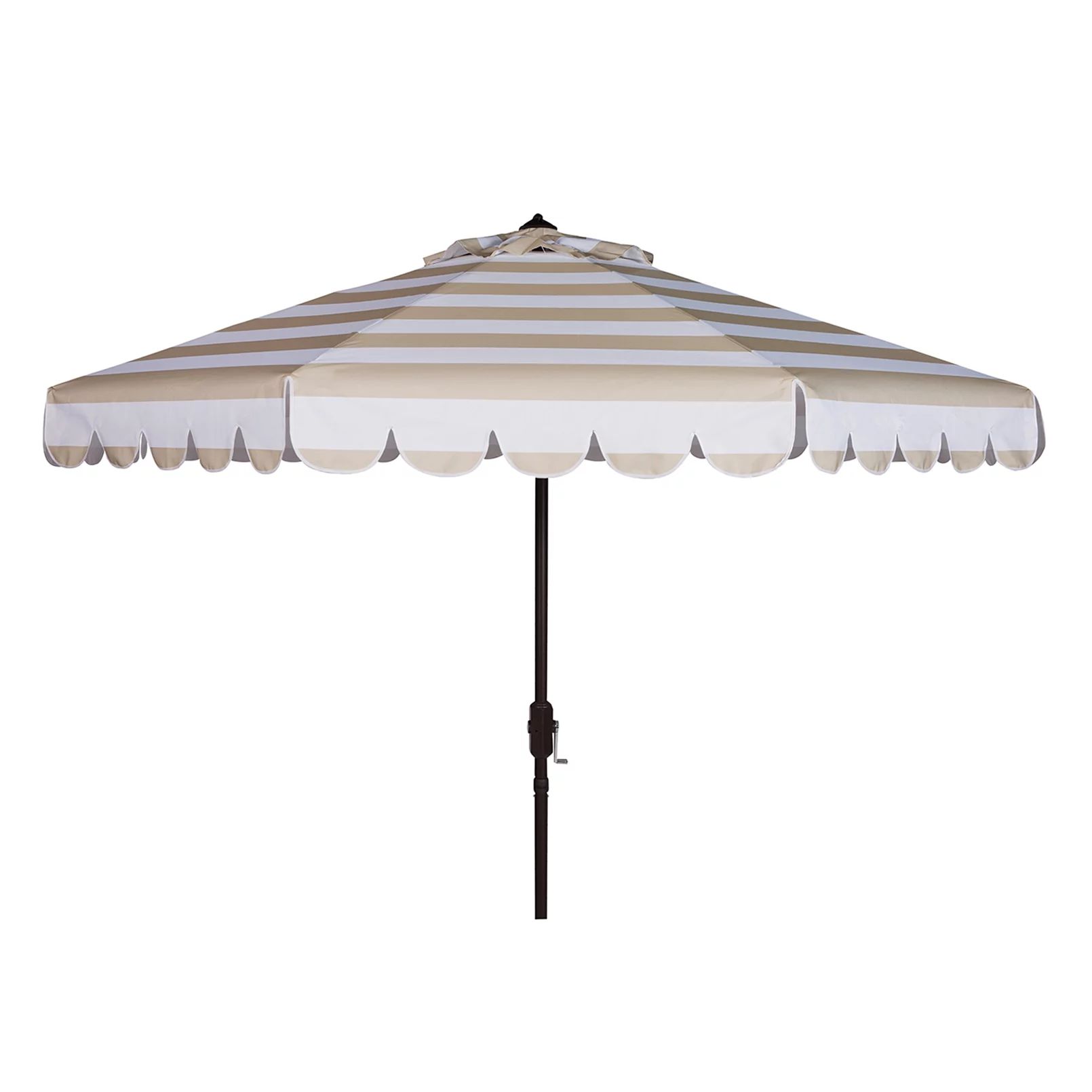 Safavieh 9-ft. Striped Scalloped Trim Patio Umbrella | Kohl's