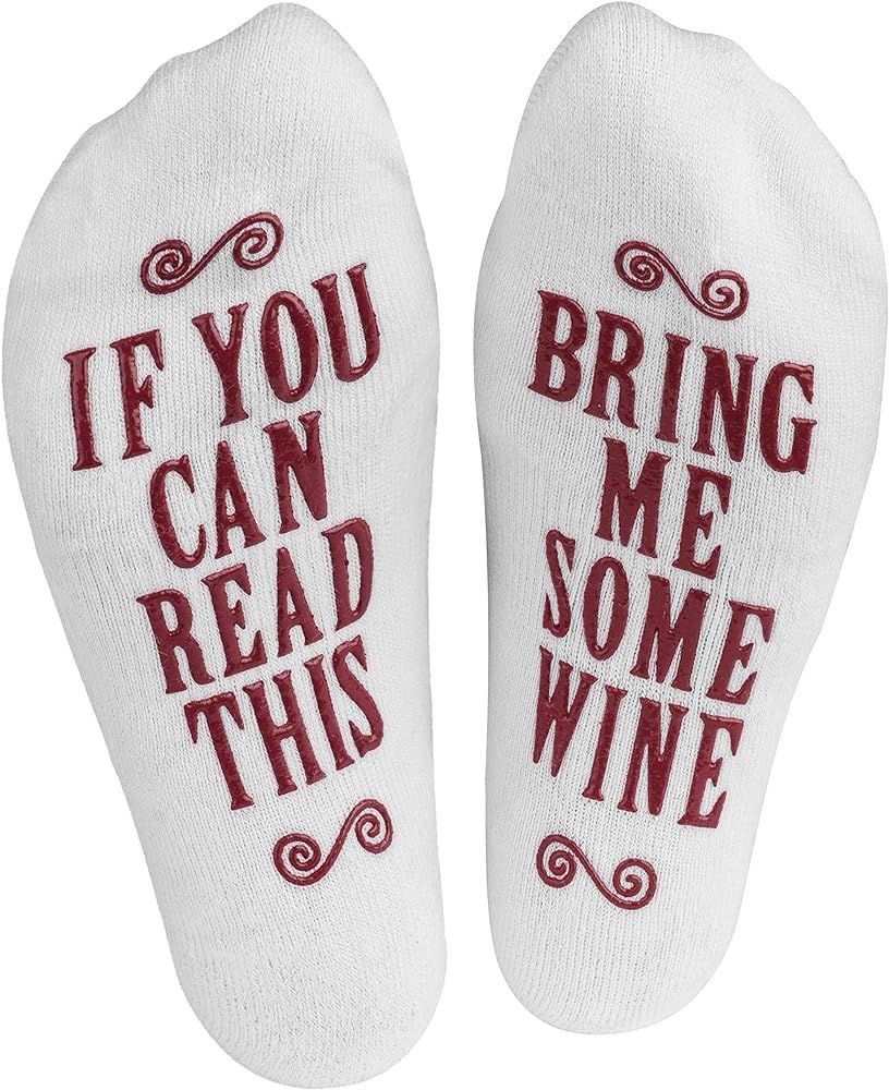 Haute Soiree - Women's Novelty Socks - “If You Can Read This, Bring Me Some” - One Size Fits All | Amazon (US)