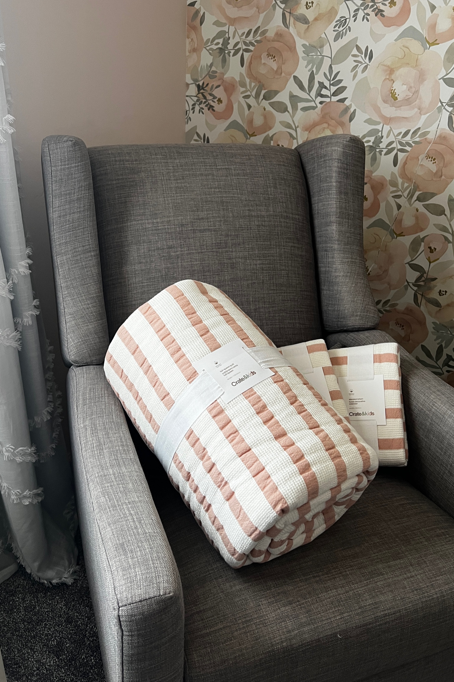 The prettiest bedding for girls from Crate and Barrel Kids! 🎀 We are transitioning our daughter to a big girl bed soon (eek!) and I found the sweetest quilt to match the aesthetic of her room! 🫶

#LTKHome #LTKFamily #LTKKids