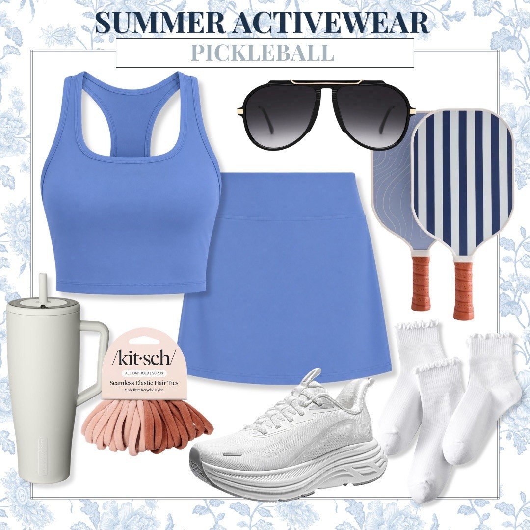 The activewear set I’ll be wearing on repeat this summer. Styled with supportive sneakers and pickleball essentials for an easy look that is equal parts functional and flattering.

Sizing:
• Top: Small
• Skort: Small
• Sneakers: Size 7.5, true to size

pickleball outfit, activewear set, skort outfit, athletic wear, summer activewear, pickleball style, workout outfit, Amazon fashion, tennis skirt, athletic skort, casual activewear, women’s activewear, sporty style, AudrieDollins

#LTKOver40 #LTKActive #LTKTravel