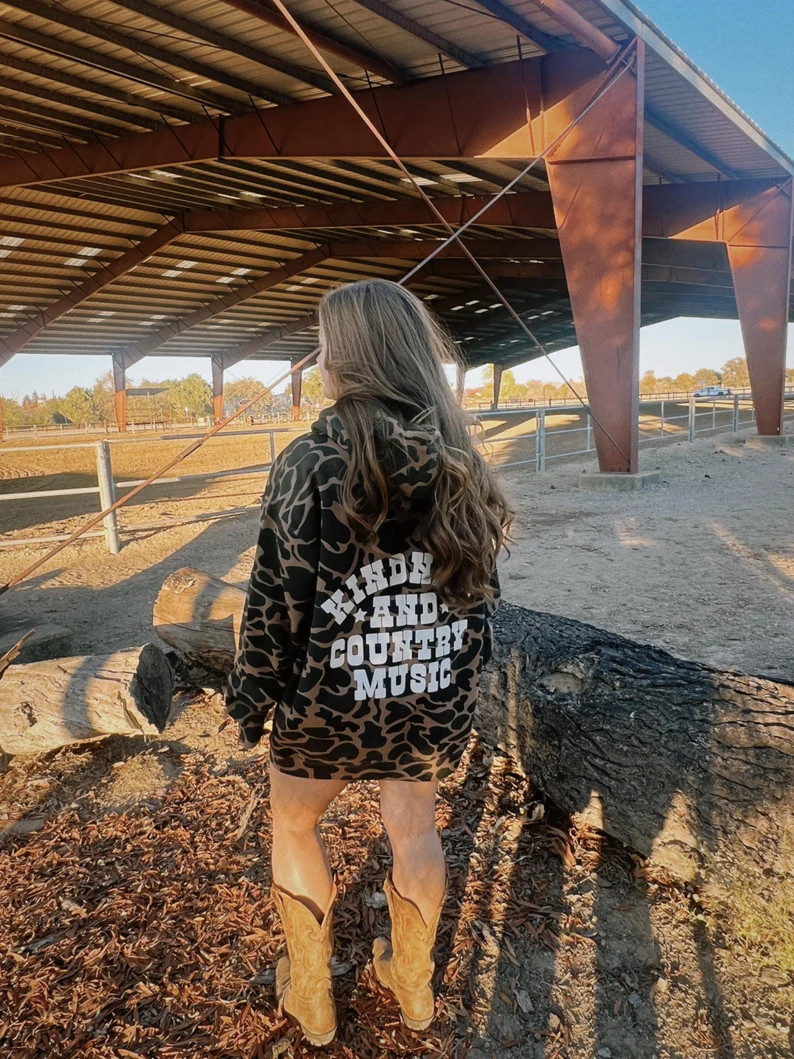 Kindness & Country Music Duck Camo Hoodie - Etsy | Etsy (US)