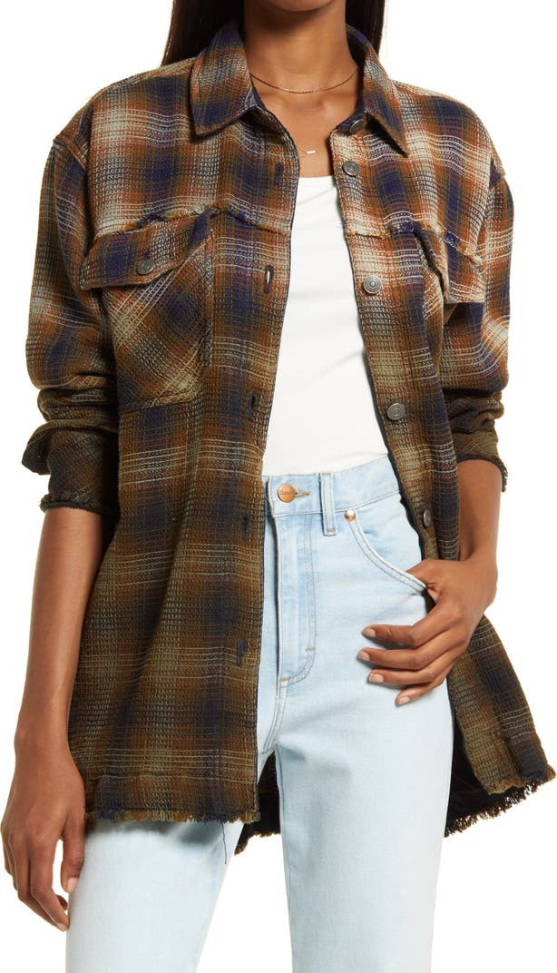Anneli Plaid Shirt Jacket | Nordstrom
