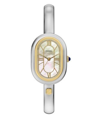 Fossil Women's Sloan Three-Hand Stainless Steel Watch, 24mm - Two Tone | Macy's