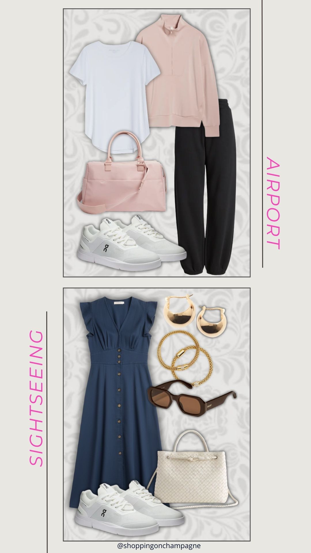 The Champagne Capsule: The Versatile Sneaker Edition
Effortless style starts with the perfect pair of sneakers. From airport days to sightseeing afternoons, these sleek white On shoes elevate every look. Styled with comfy travel layers and a feminine day dress, they’re your go-to for chic versatility. 


[travel outfit, airport outfit, sightseeing outfit, capsule wardrobe, white sneakers, On shoes, vacation style, elevated casual look]

#LTKTravel #LTKOver40 #LTKShoeCrush