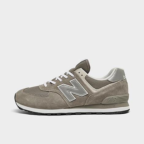 New Balance 574 Core Casual Shoes in Grey/Grey Size 8.0 Leather | Finish Line (US)