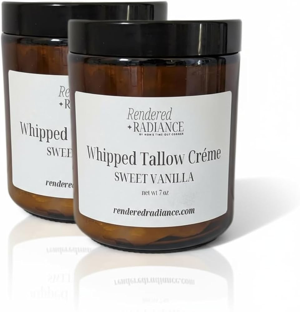 Rendered Radiance Sweet Vanilla Whipped Tallow Body Crème, 7 Ounce (Pack of 2) | Amazon (US)