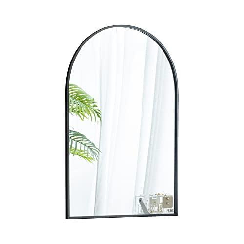 A&B Home Arched Mirror - Black Arch Mirror with Metal Frame, Home Wall Decor, Bathroom Bedroom Living Room Entryway Wall Mirror, 24" x 36" | Amazon (US)