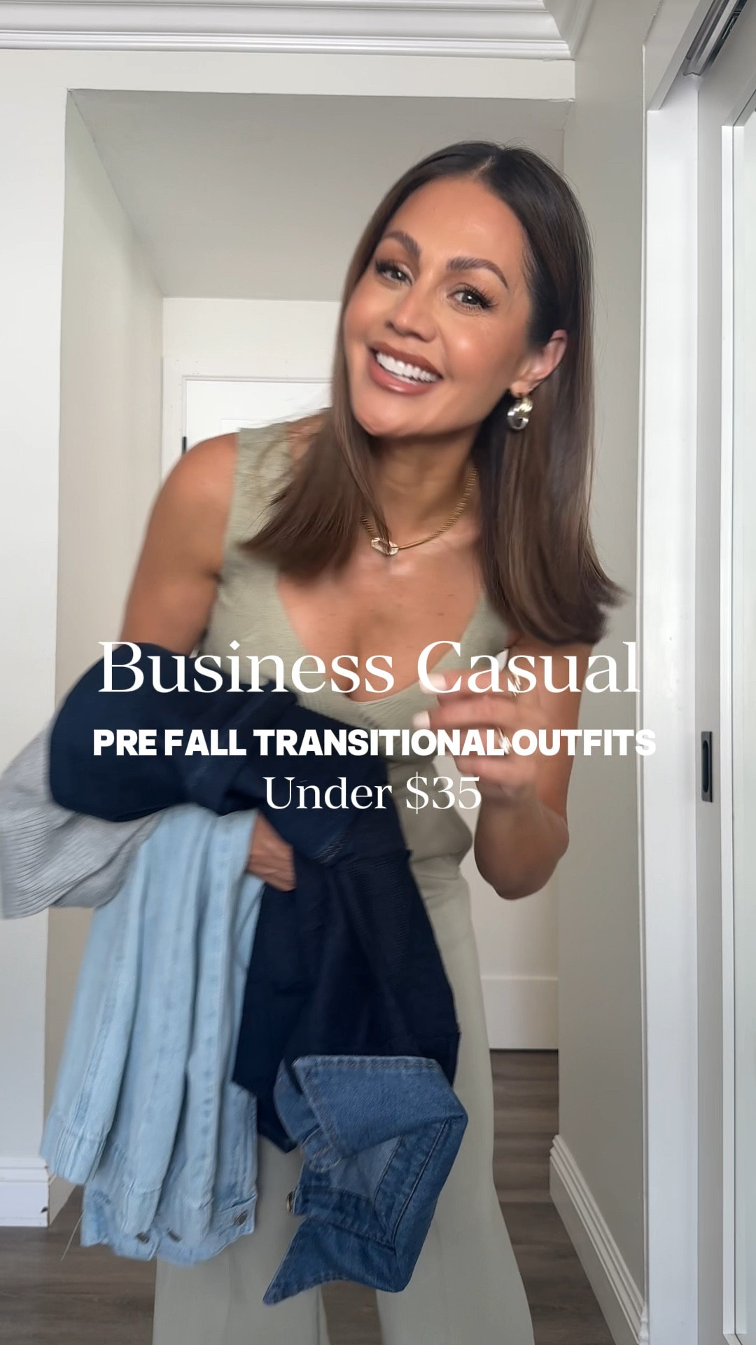 Business casual pre fall transitional outfits under $35?!! Let’s do it!! 
Sizing info :
Look 1
Sweater top / XS
Pull on pants / 2
Look 2
Wide leg dark denim jeans / 4
Button down / medium 
Look 3
Sweater / medium 
Crop pleated denim trousers / 2
Look .4
Belted vest / small 
Barrel jeans / 2
Look 5
Suede blazer / medium 
Adjusteble waist wide leg jeans / 2
Look 6
Sweater top / small 
White crop pants / 2
Imm5’4”/130

#LTKSeasonal #LTKU #LTKOver40