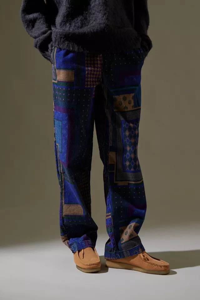 UO Printed Patchwork Corduroy Beach Pant | Urban Outfitters (US and RoW)
