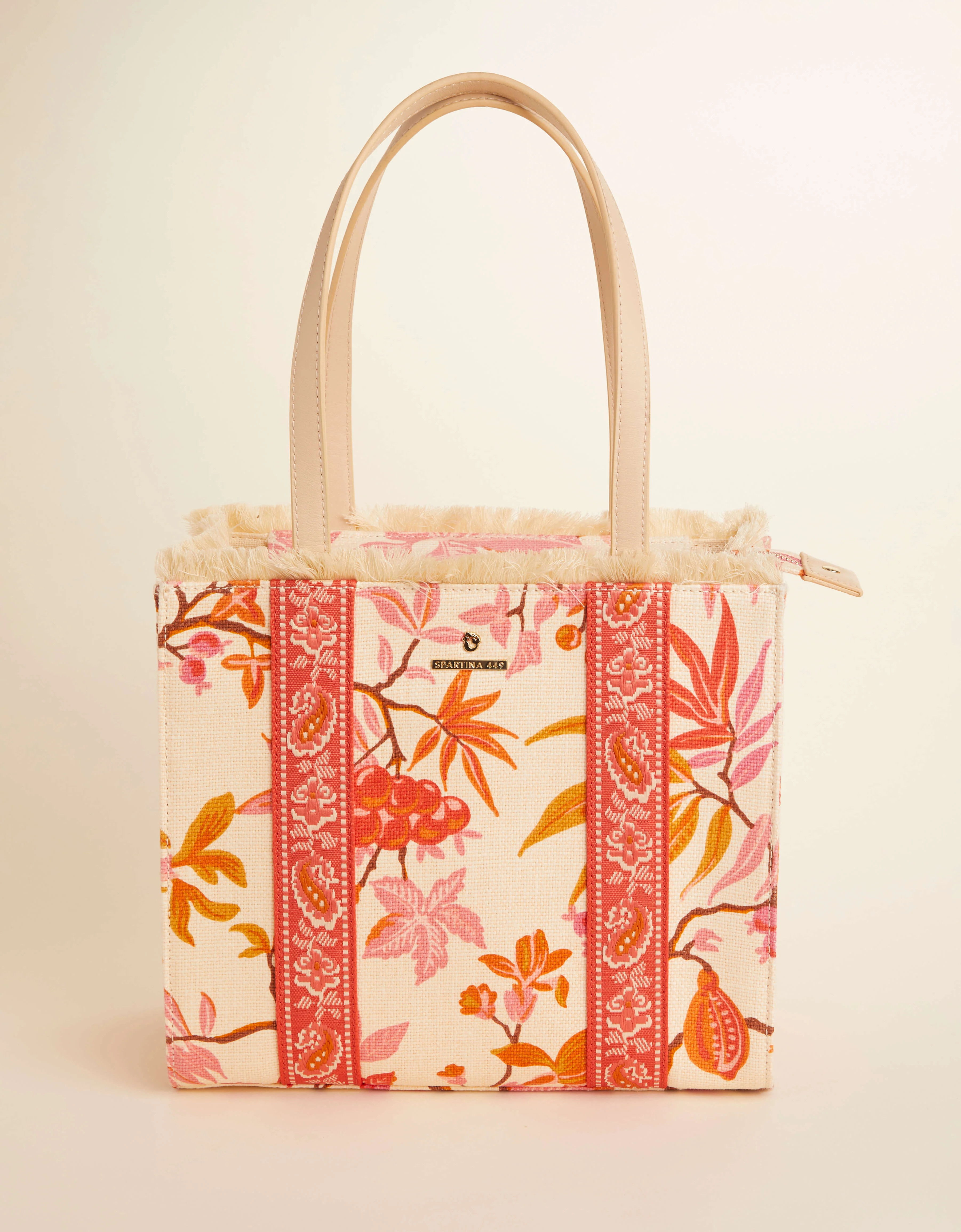 Fringe Box Tote Richmond Hill Cream | Spartina 449