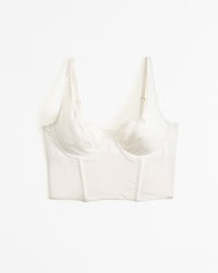 Women's Lace and Satin Balconette Corset | Women's Intimates & Sleepwear | Abercrombie.com | Abercrombie & Fitch (US)