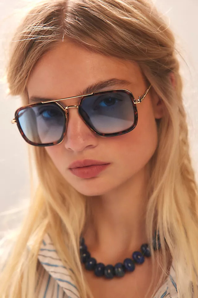 Luna Classic Tinted Aviator Sunglasses | Free People (Global - UK&FR Excluded)