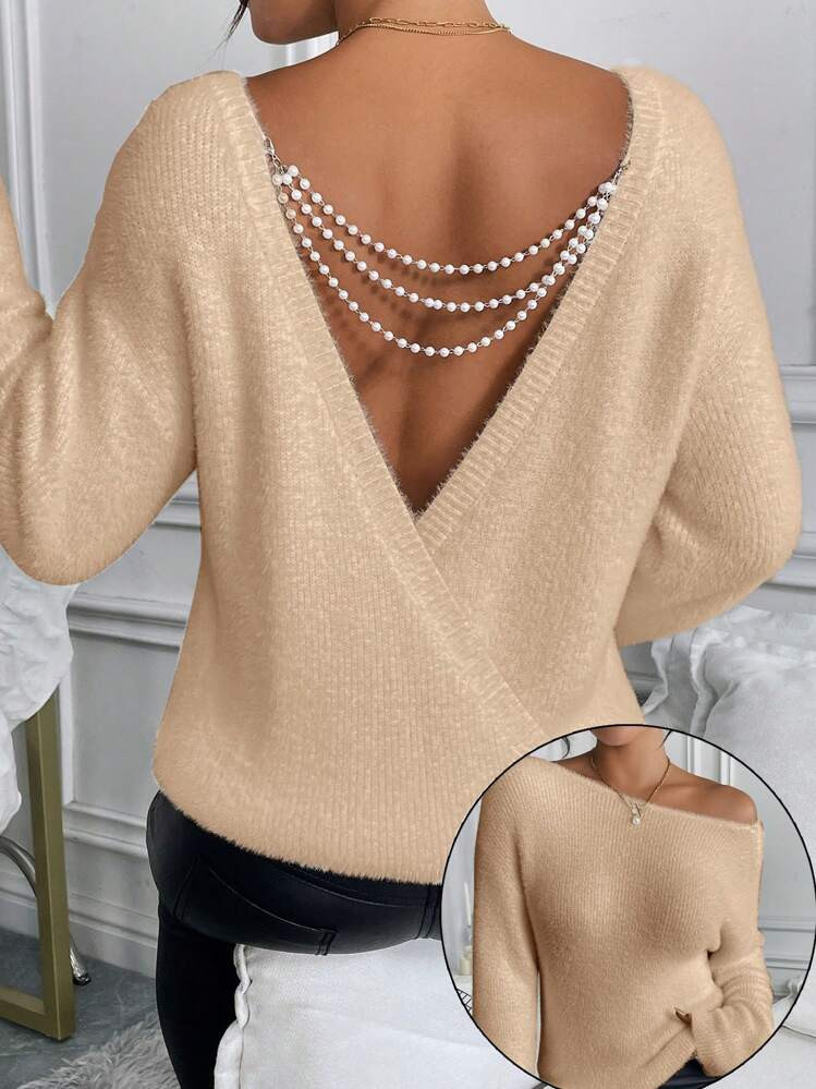 SHEIN Clasi Women's Winter Casual Elegant French Style Faux Fur Thick Warm Sweater Pullover With ... | SHEIN