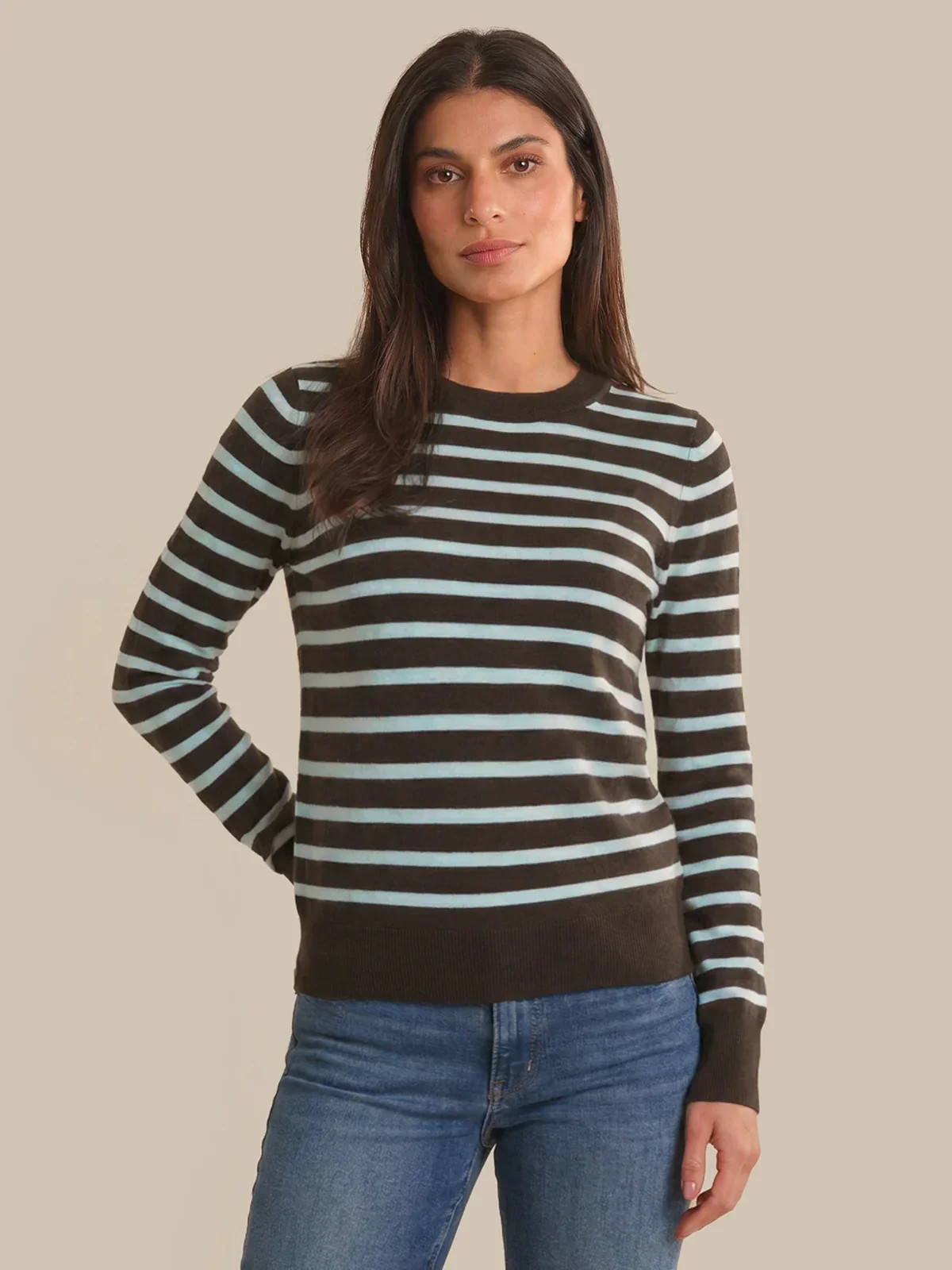 89th & Madison Stripe Crewneck Long Sleeve Pullover | 89th + Madison