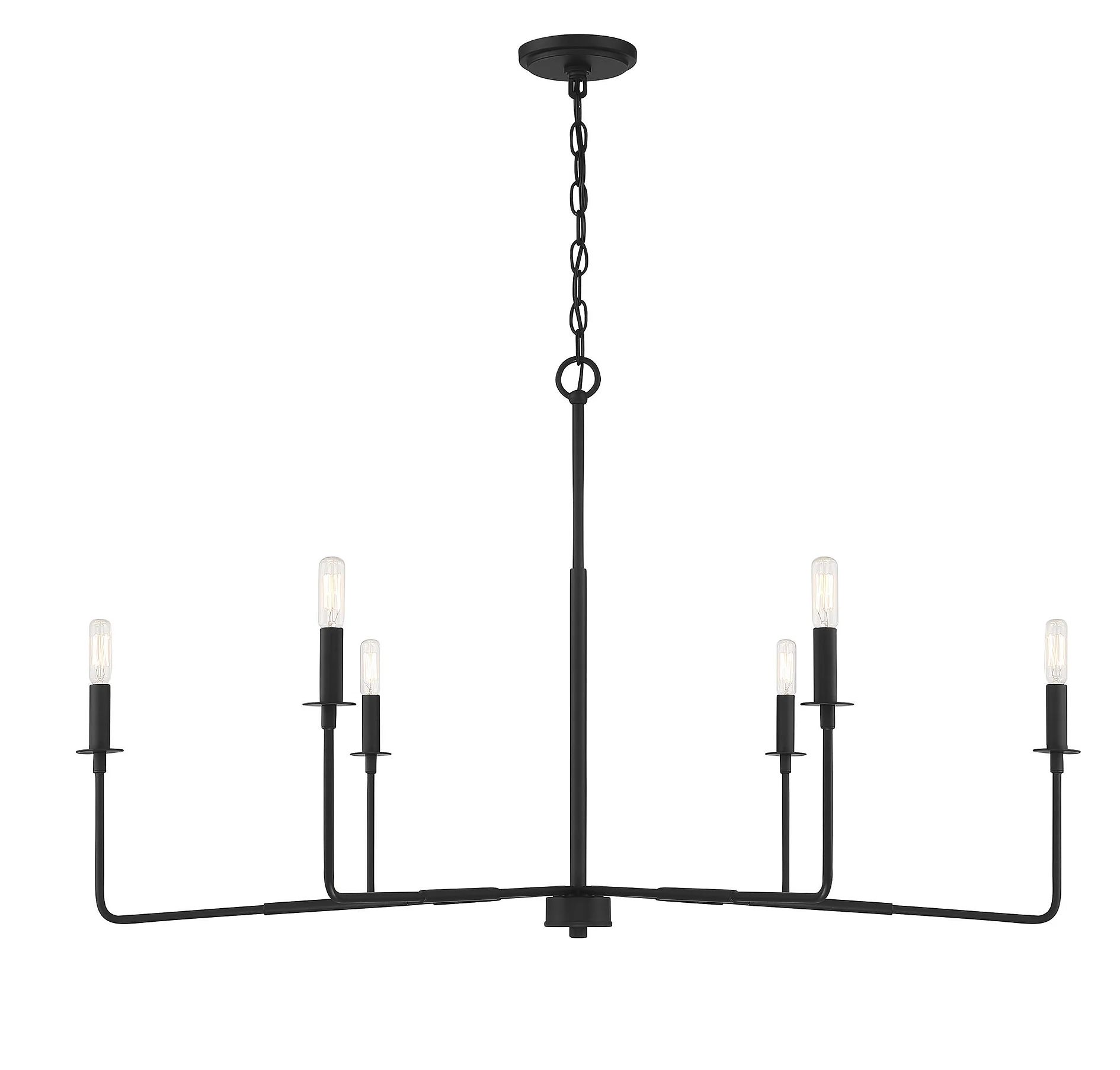 Savoy House 1-2221-6-89 Salerno 6 Light Chandelier in Matte Black (42" W x 25"H) - Walmart.com | Walmart (US)