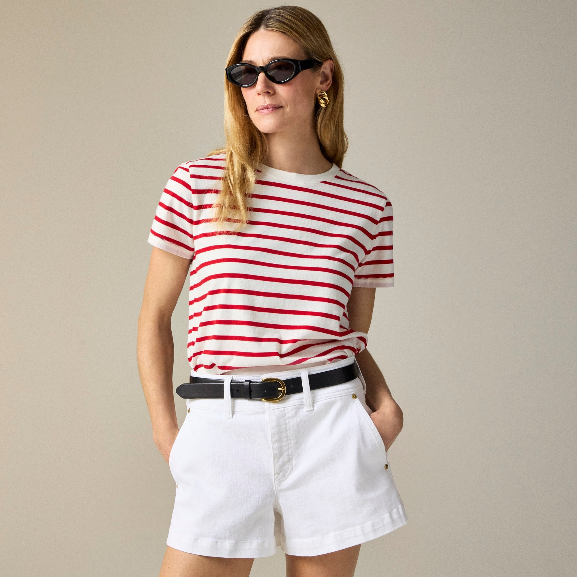 Vintage jersey classic-fit crewneck T-shirt in stripe | J. Crew US