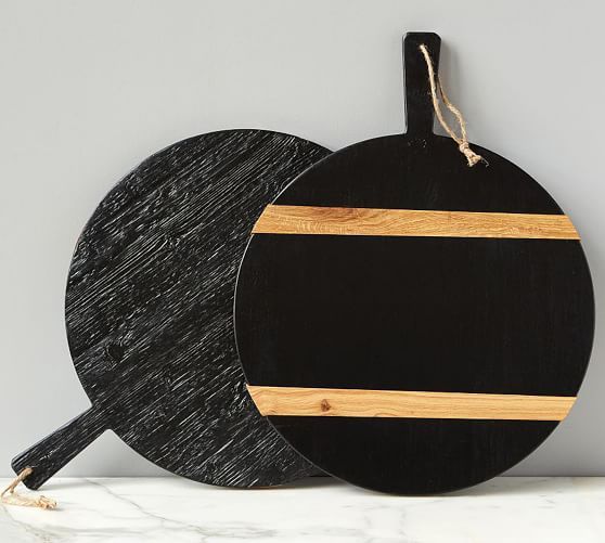 Black Reclaimed Pine Wood Pizza Paddle | Pottery Barn (US)