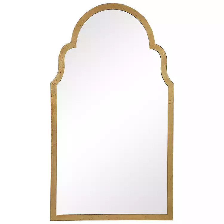 Ezra Gold Leaf Arched Mirror | Kirklands