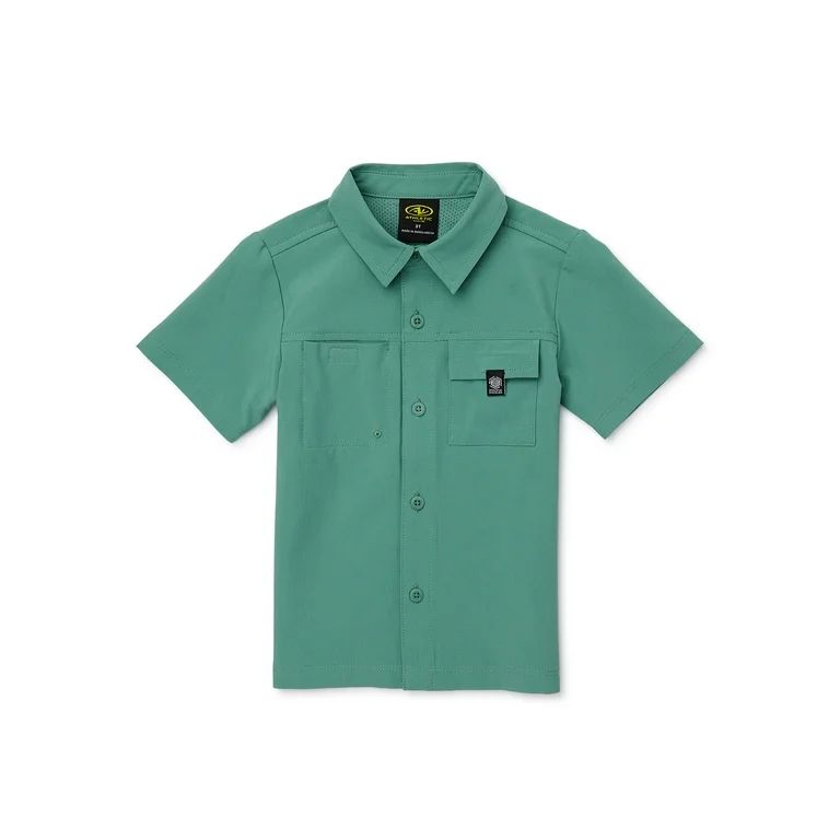 Athletic Works Toddler Boy Short Sleeve Adventure Shirt, Sizes 12M-5T | Walmart (US)