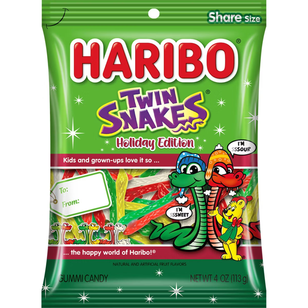 HARIBO Christmas Twin Candy Snakes - 4oz | Target
