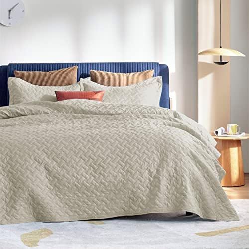Amazon.com: Bedsure Quilts Queen Size - Lightweight Comforter for Summer - Queen Quilt Set Grey 3... | Amazon (US)